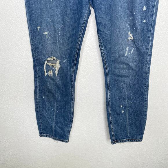 Abercrombie & Fitch Womens Jeans Size 30 High Rise Mom Jean Medium Wash Denim - Picture 12 of 13